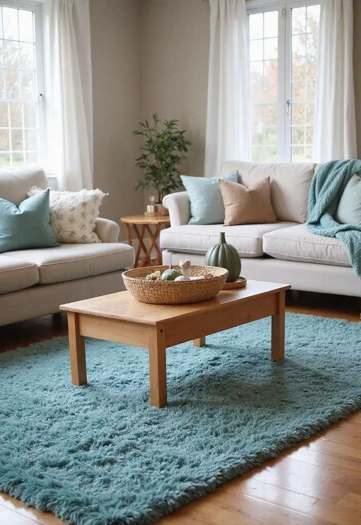 Top 10 Dusty Blue Home Decor Ideas Perfect for Fall and Winter - 2. Dusty Blue Area Rugs