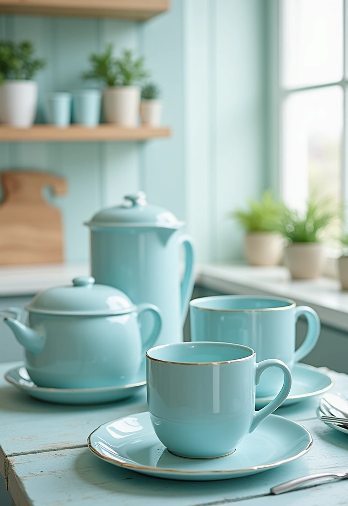 Top 10 Dusty Blue Home Decor Ideas Perfect for Fall and Winter - 5. Dusty Blue Kitchen Accessories