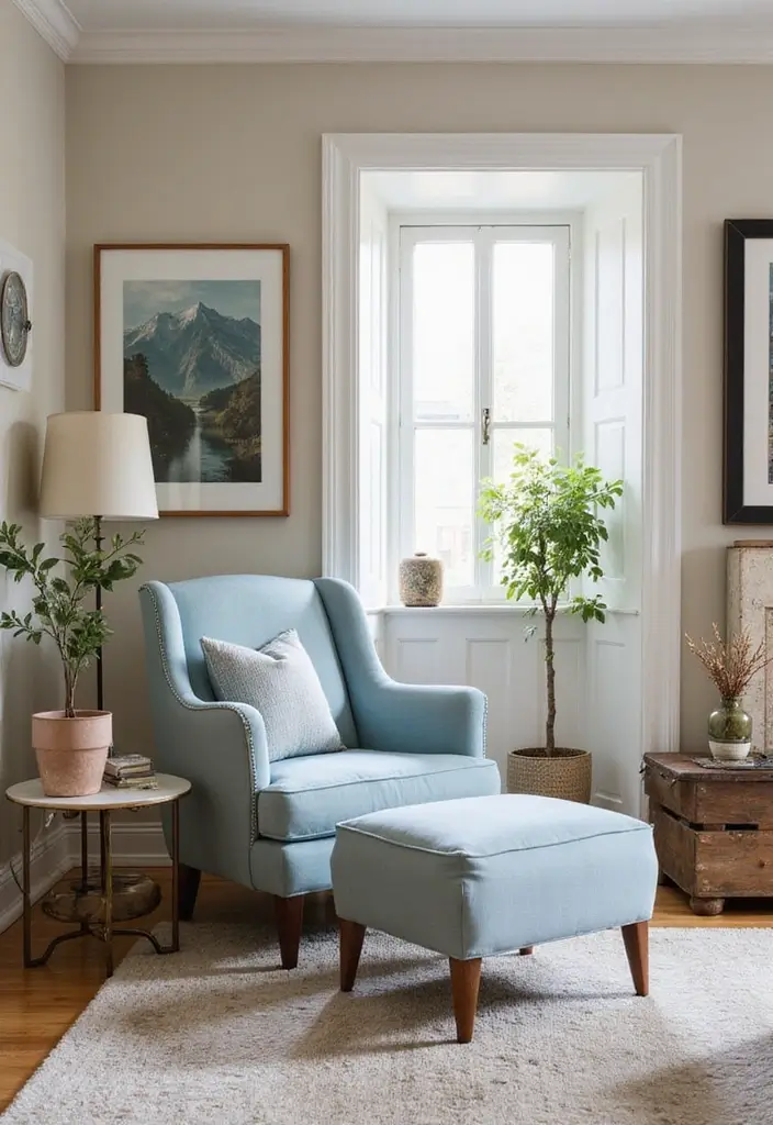Top 10 Dusty Blue Home Decor Ideas Perfect for Fall and Winter - 8. Dusty Blue Accent Furniture