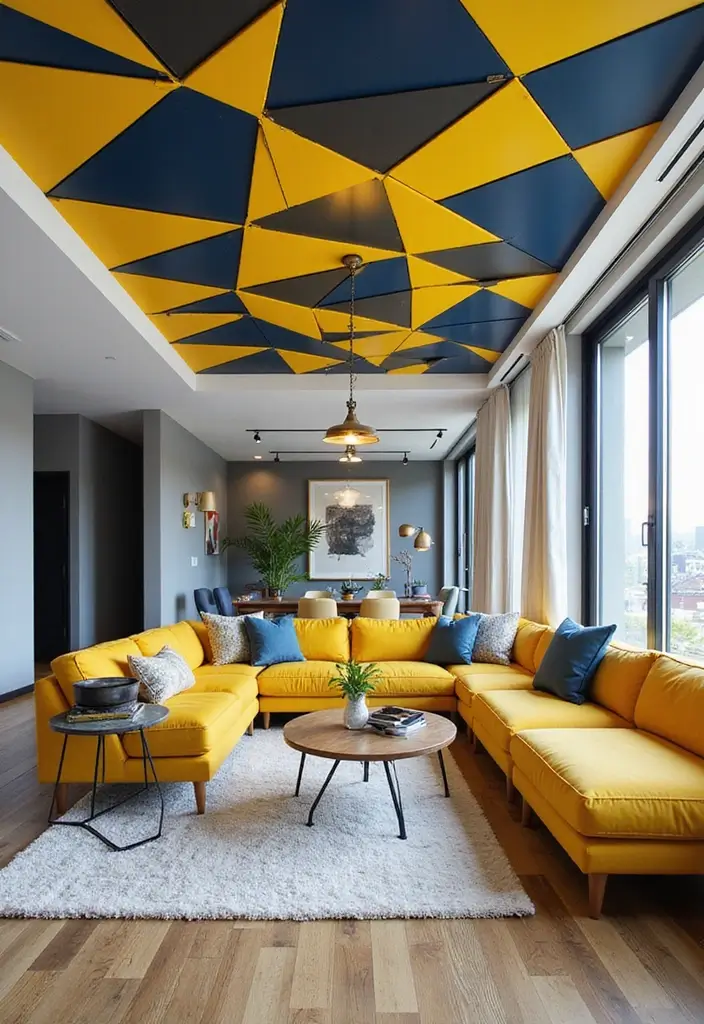 Top 10 Fifth Wall Painted Ceiling Ideas That Transform Any Room (Wait Until #7!) - 2. Bold Geometric Patterns