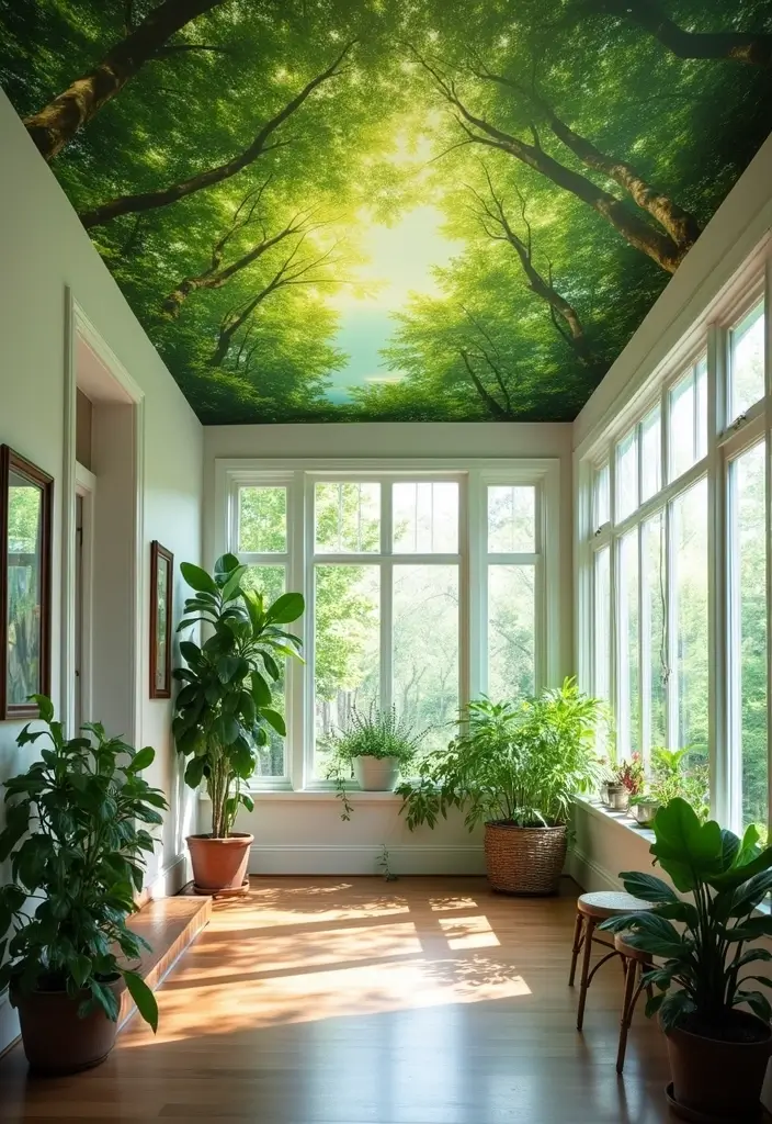 Top 10 Fifth Wall Painted Ceiling Ideas That Transform Any Room (Wait Until #7!) - 4. Nature-Inspired Murals