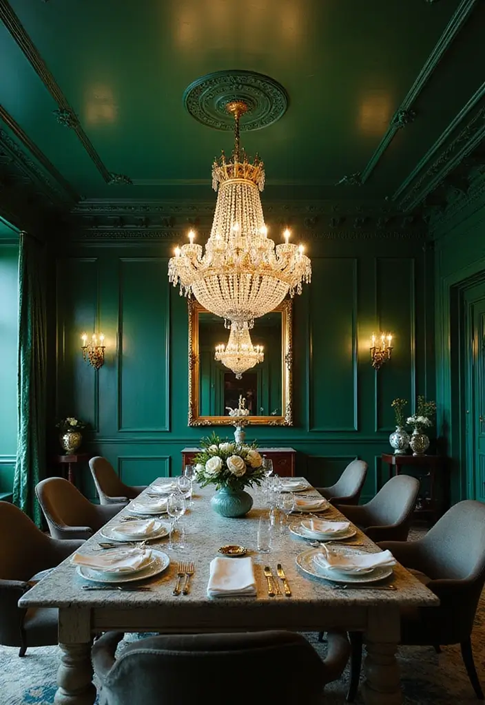 Top 10 Fifth Wall Painted Ceiling Ideas That Transform Any Room (Wait Until #7!) - 7. Statement Lighting on Painted Ceilings