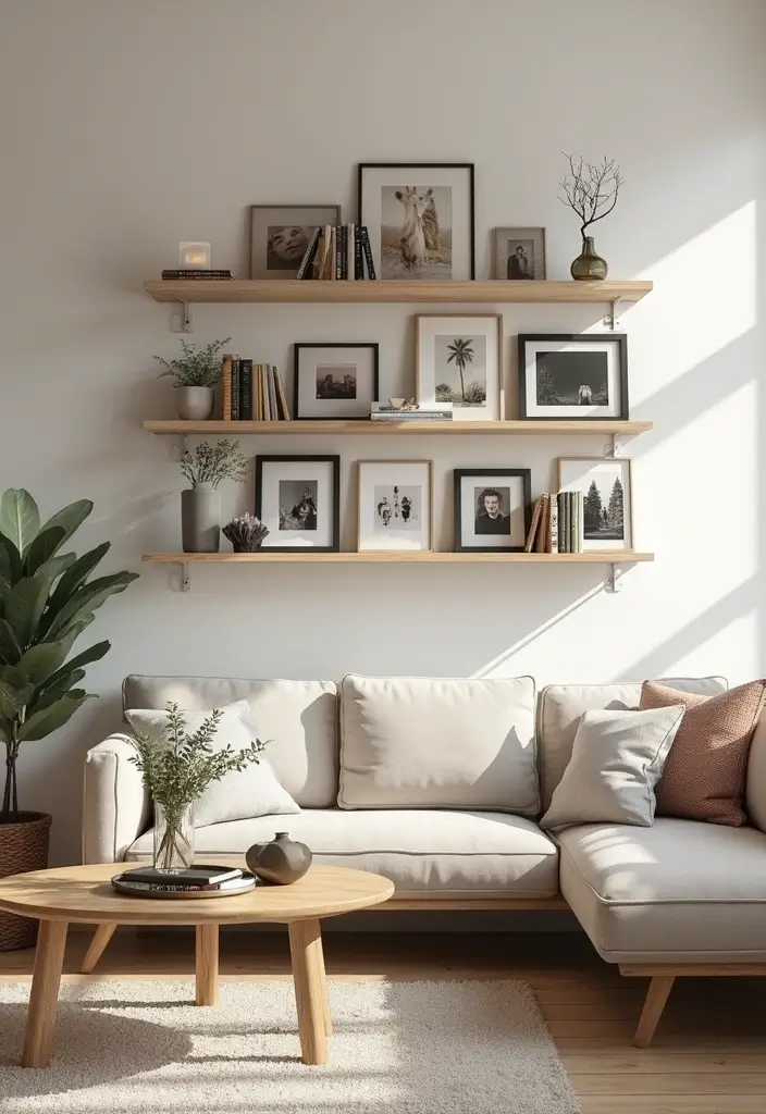 Top 15 Whimsical Cozy Home Makeover Ideas to Transform Your Space Effortlessly - 9. Personalized Gallery Shelves