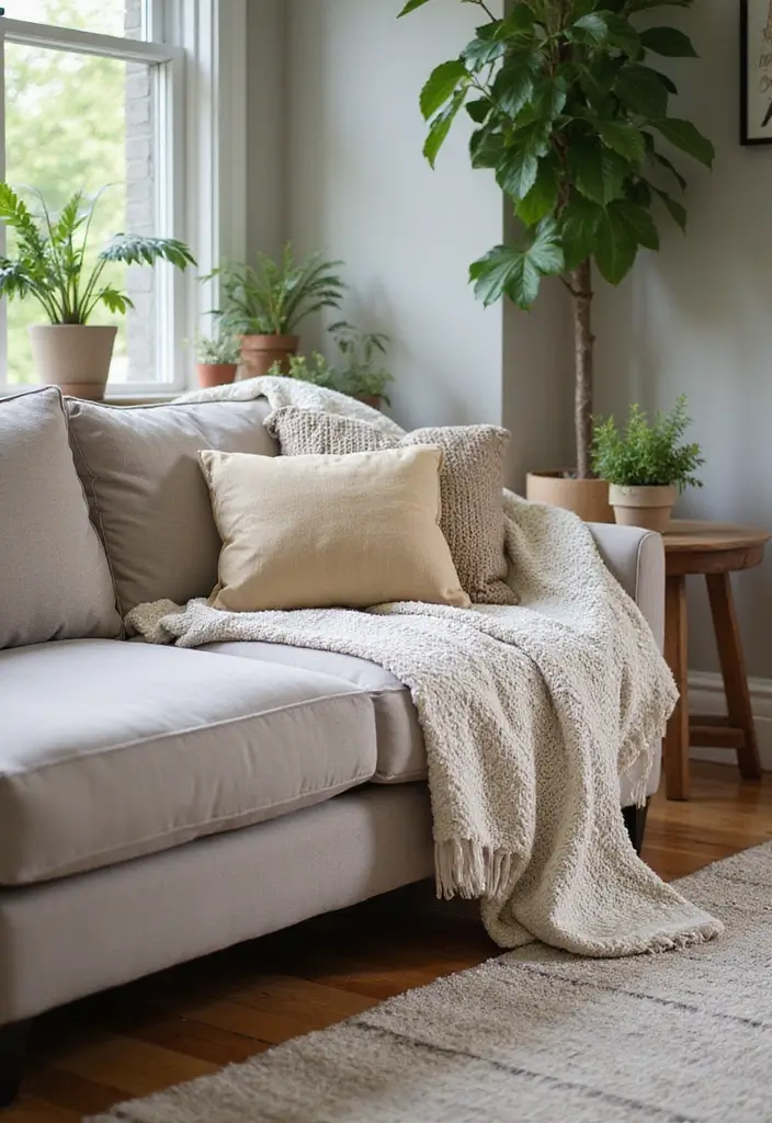 Top 20 Material-Drenched Room Ideas That Layer Texture, Color & Calm (Wait Until #13!) - 1. Layered Textiles in the Living Room