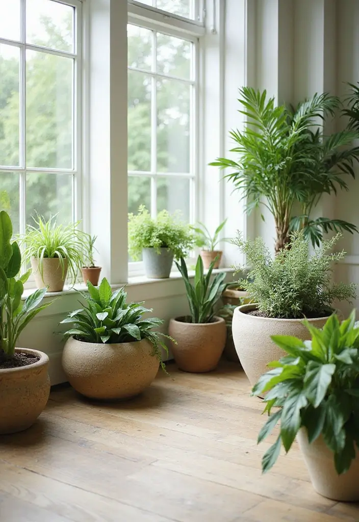 Top 20 Material-Drenched Room Ideas That Layer Texture, Color & Calm (Wait Until #13!) - 14. Indoor Plants for Natural Texture