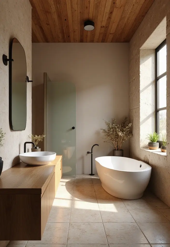Top 20 Material-Drenched Room Ideas That Layer Texture, Color & Calm (Wait Until #13!) - 7. Earthy Color Palettes in Bathrooms