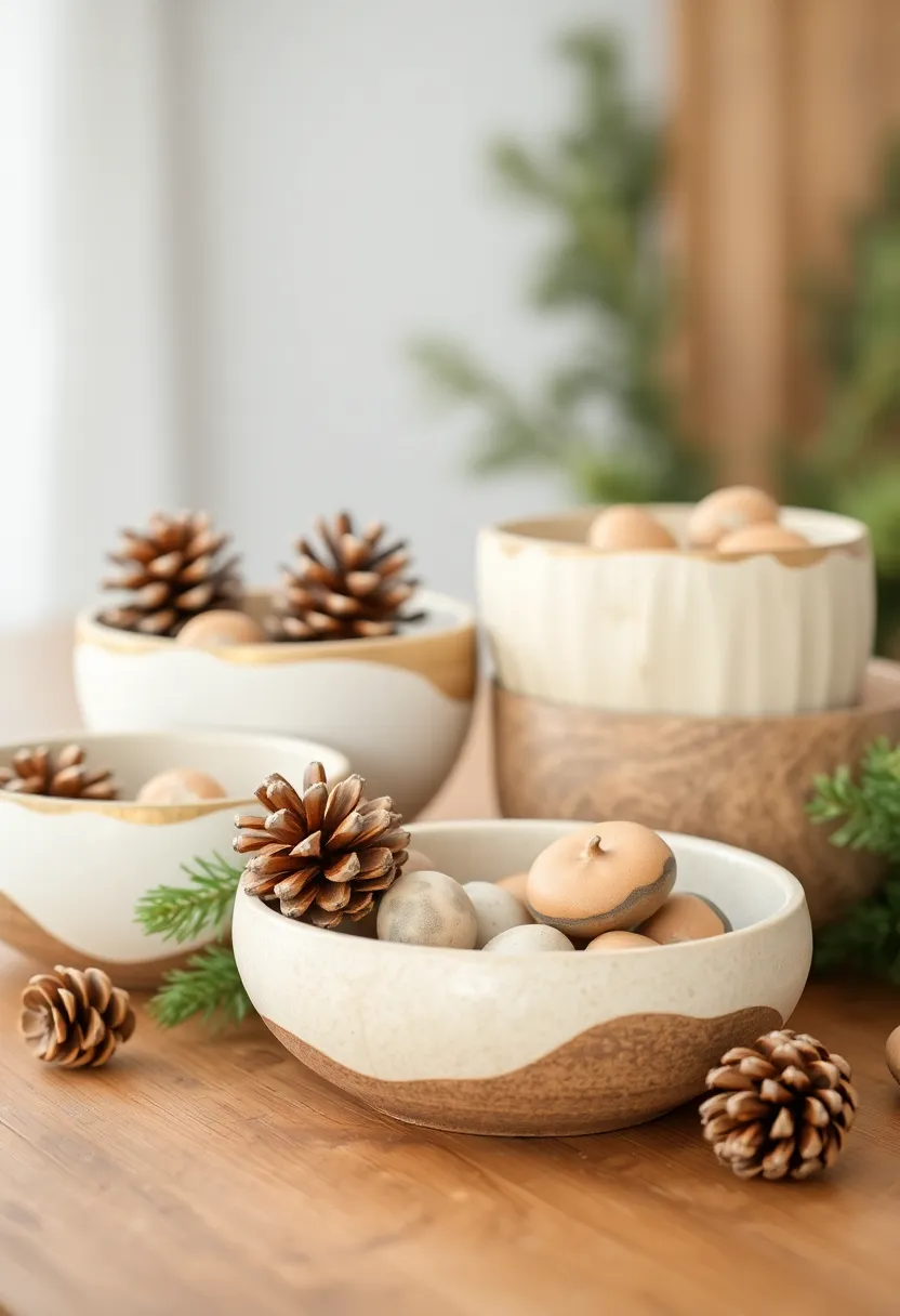 Top 25 Warm Minimalist Winter Home Decor Ideas That Make Your Space Feel Calm & Cozy - 14. Simple Decorative Bowls