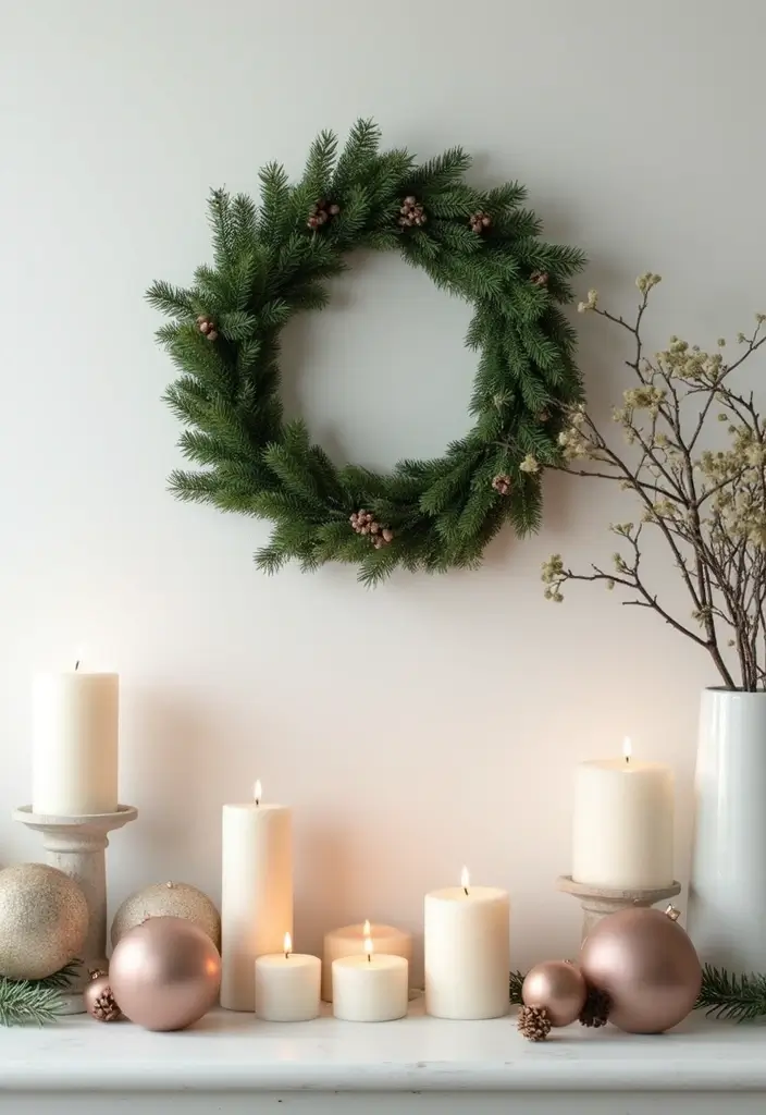 Top 25 Warm Minimalist Winter Home Decor Ideas That Make Your Space Feel Calm & Cozy - 3. Minimalist Holiday Decorations