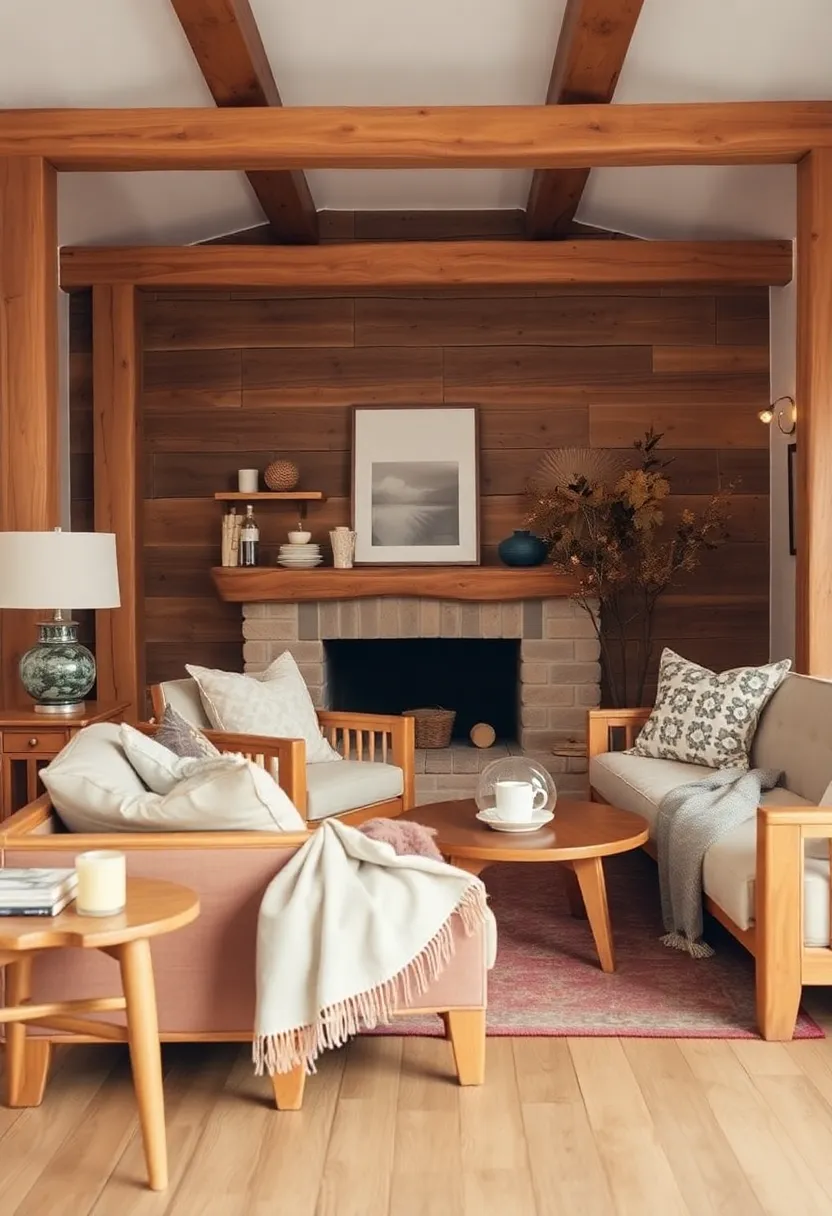 Top 25 Warm Minimalist Winter Home Decor Ideas That Make Your Space Feel Calm & Cozy - 7. Embrace Warm Wood Accents