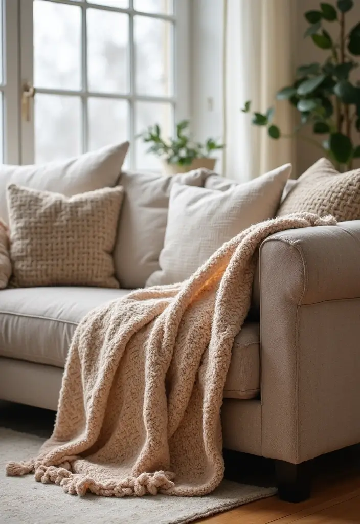 Top 15 Layered Textured Throw Ideas That Make Your Winter Living Room Feel Hug-Worthy (Wait Until #8!) - 12. Multi-Functional Throws