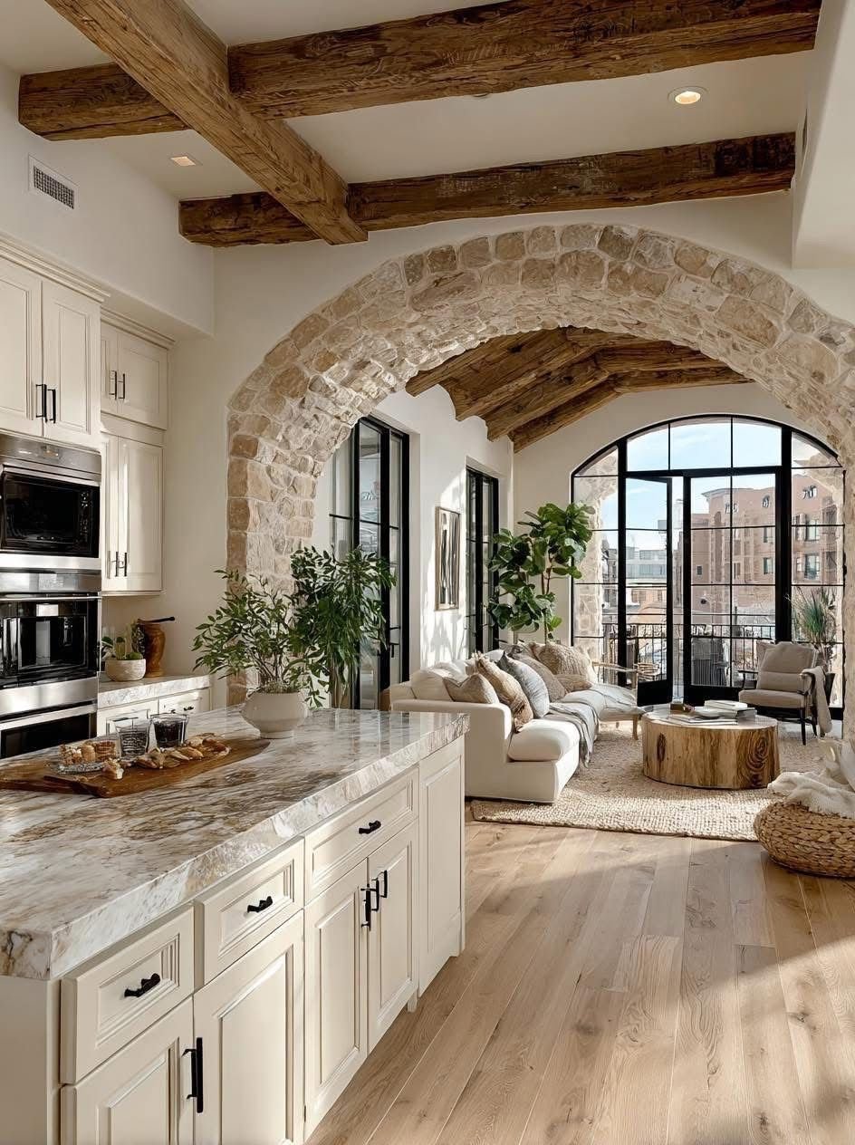 10 Stunning Modern Heritage Interior Design Ideas for Family Homes That Will Leave You Speechless! - 1. Embrace Rustic Elegance with Exposed Beams 1