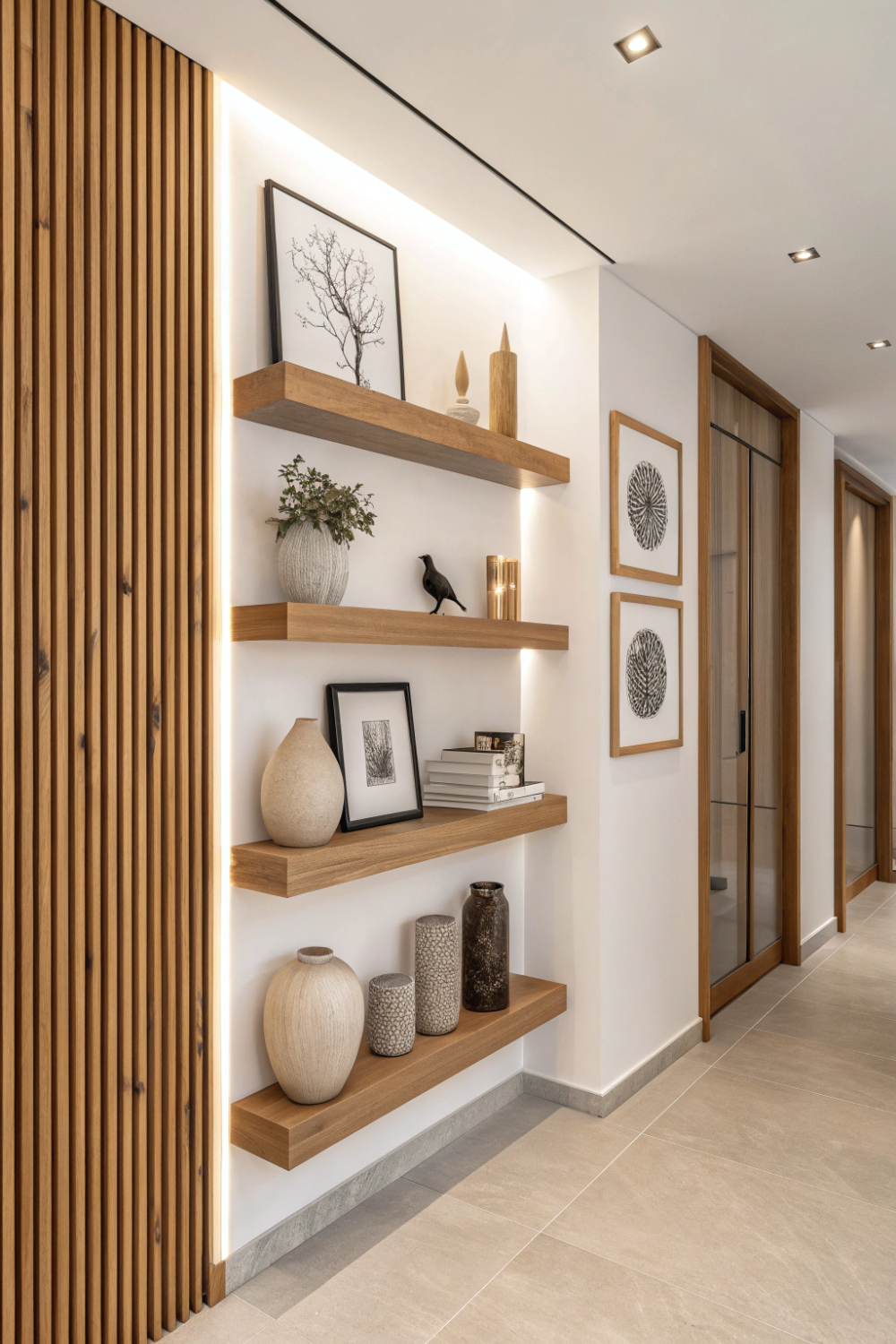 15 Modern Small Apartment Decor Ideas to Maximize Multifunctional Spaces - 2. Floating Shelves 1