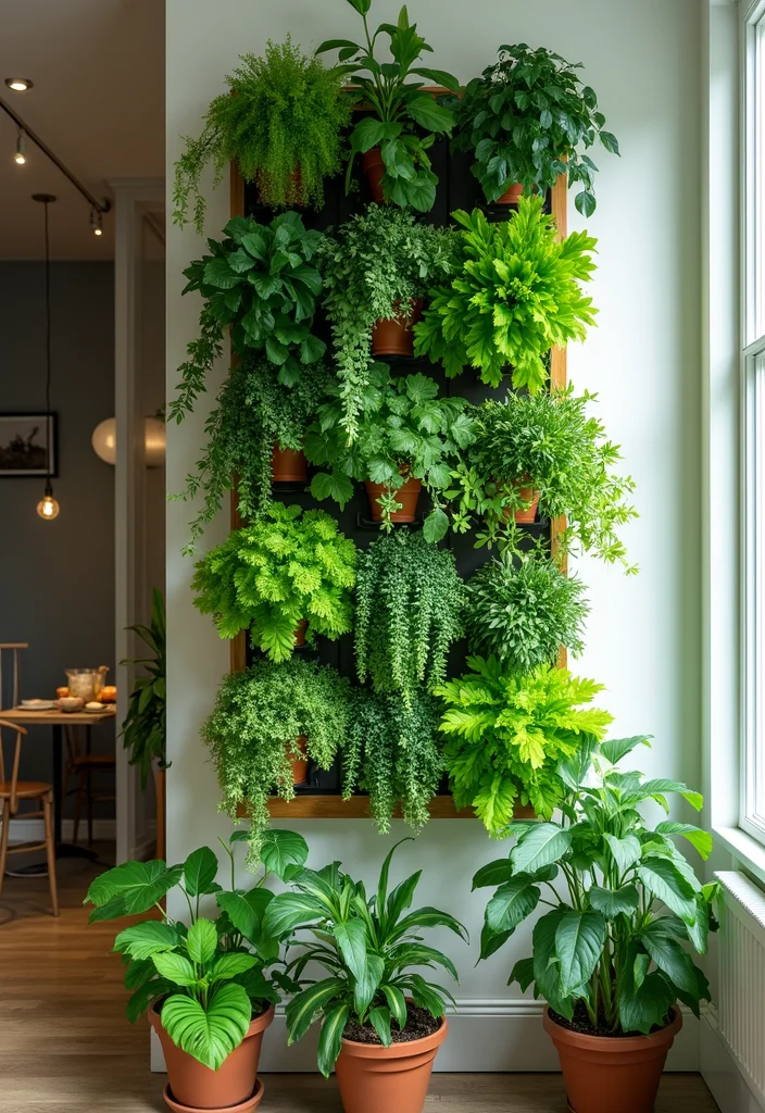 15 Modern Small Apartment Decor Ideas to Maximize Multifunctional Spaces - 7. Vertical Gardens 1