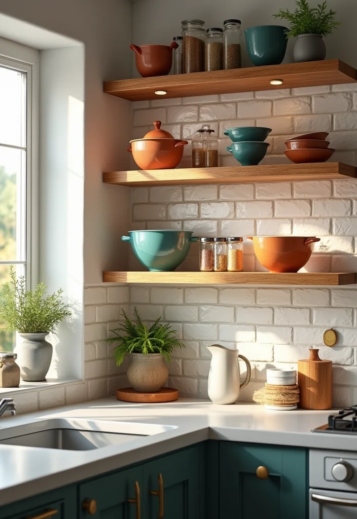 10 Modern Small Kitchen Design Ideas with Smart Storage Solutions You’ll Wish You Knew Sooner! - 2. Open Shelving: Display Your Style 1