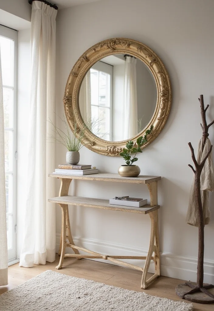 11 Cozy Modern Small Entryway Decor Ideas for Apartments That Create a Welcoming First Impression - 1. Use a Statement Mirror 1