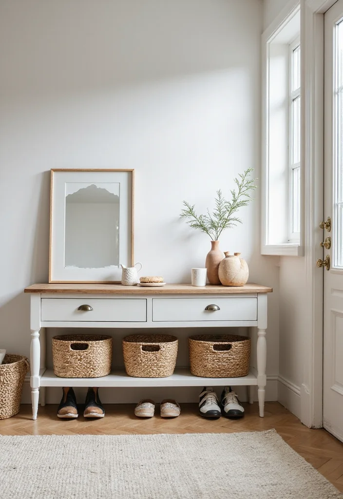 11 Cozy Modern Small Entryway Decor Ideas for Apartments That Create a Welcoming First Impression - 11. Keep It Clutter-Free 1
