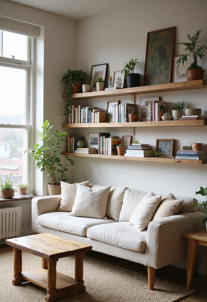 13 Warm Cozy Modern Small Living Room Ideas for Homes in 2026 That Feel Inviting and Spacious - 1. Embrace Open Shelving 1