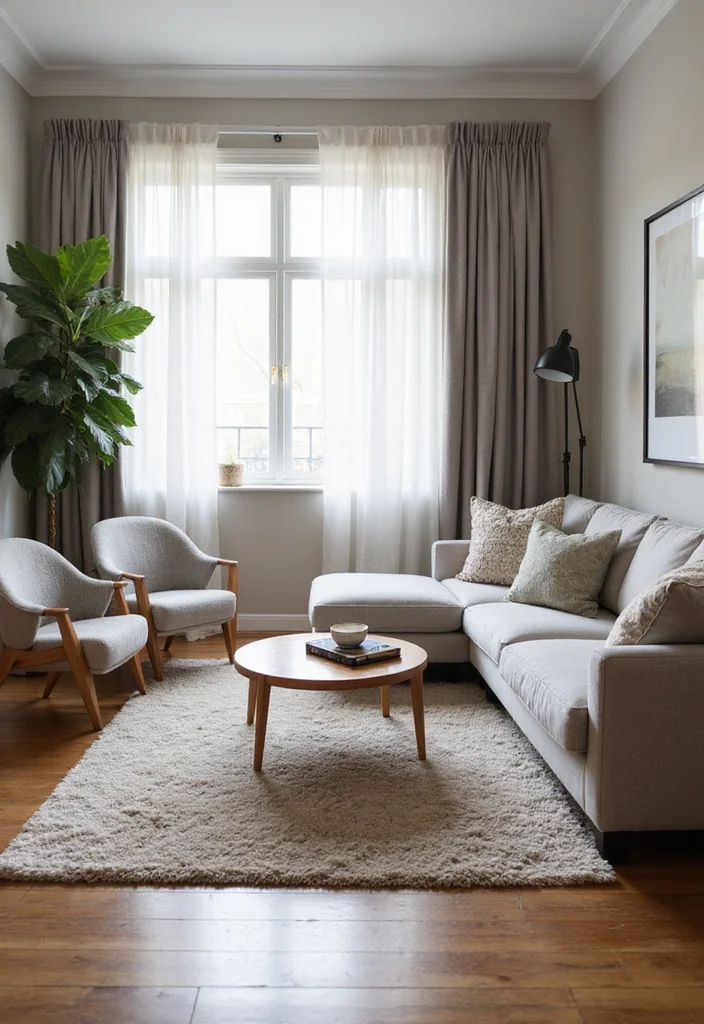13 Warm Cozy Modern Small Living Room Ideas for Homes in 2026 That Feel Inviting and Spacious - 12. Create a Flowing Layout 1
