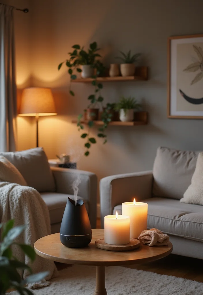 13 Warm Cozy Modern Small Living Room Ideas for Homes in 2026 That Feel Inviting and Spacious - 13. Set the Mood with Scents 1