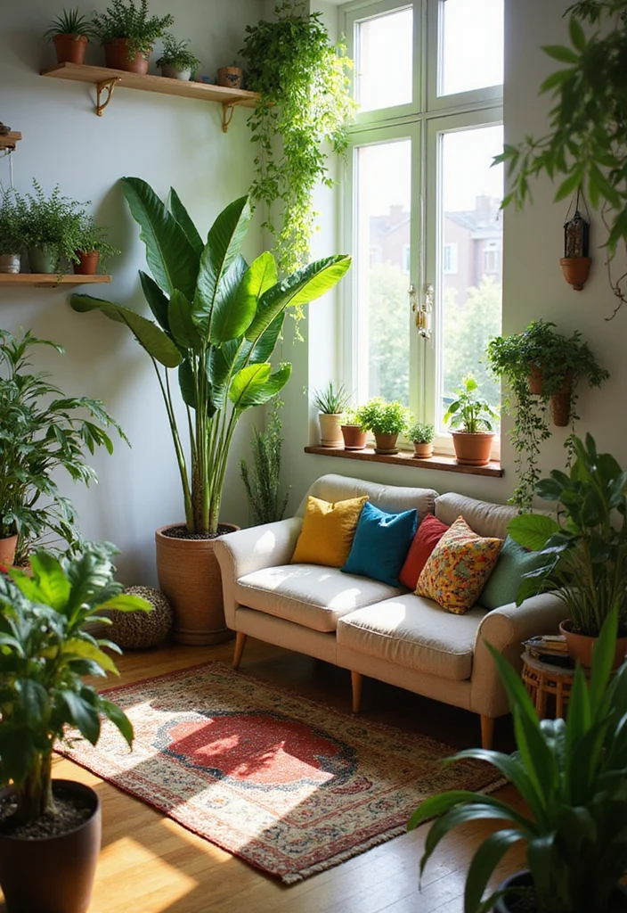 13 Warm Cozy Modern Small Living Room Ideas for Homes in 2026 That Feel Inviting and Spacious - 6. Incorporate Plants for Life 1