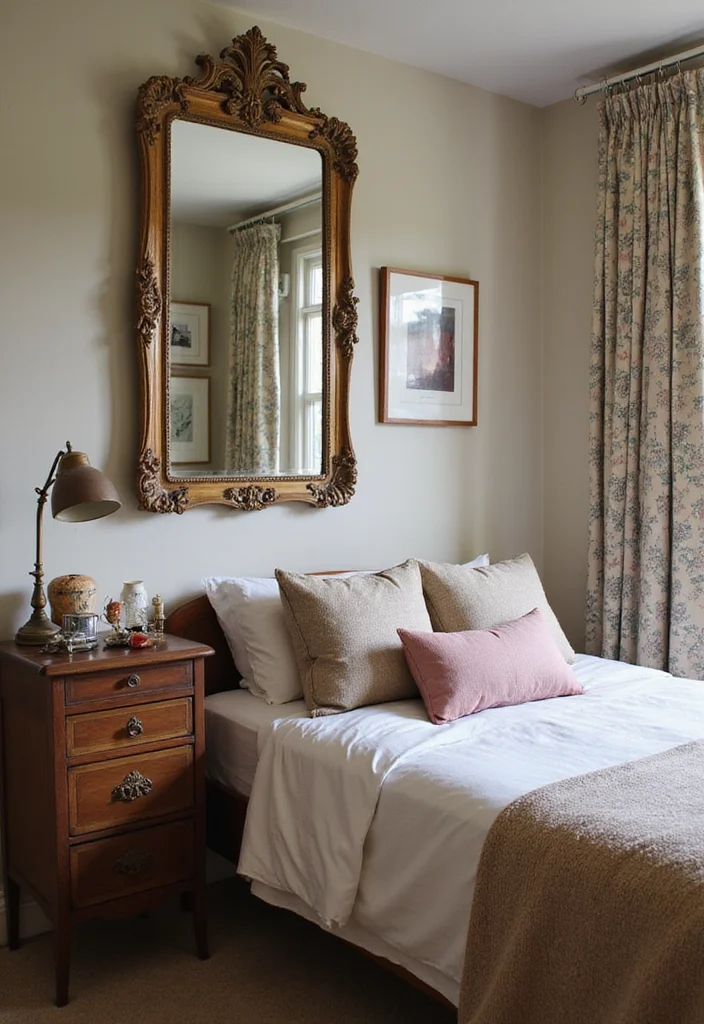 15 Cozy Modern Small Bedroom Ideas for Apartments in 2026 That Turn Tiny Spaces into Dreamy Sanctuaries - 11. Vintage Finds for a Unique Touch 1