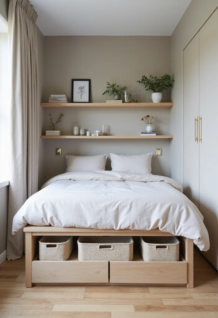 15 Cozy Modern Small Bedroom Ideas for Apartments in 2026 That Turn Tiny Spaces into Dreamy Sanctuaries - 7. Smart Storage Solutions to Declutter 1