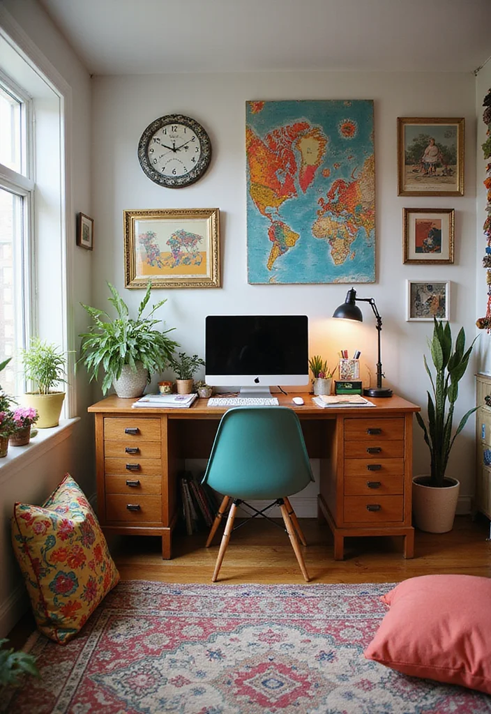 20 Modern Home Office Layout Ideas for Small Spaces to Boost Productivity - 20. Personalize with Unique Decor 1
