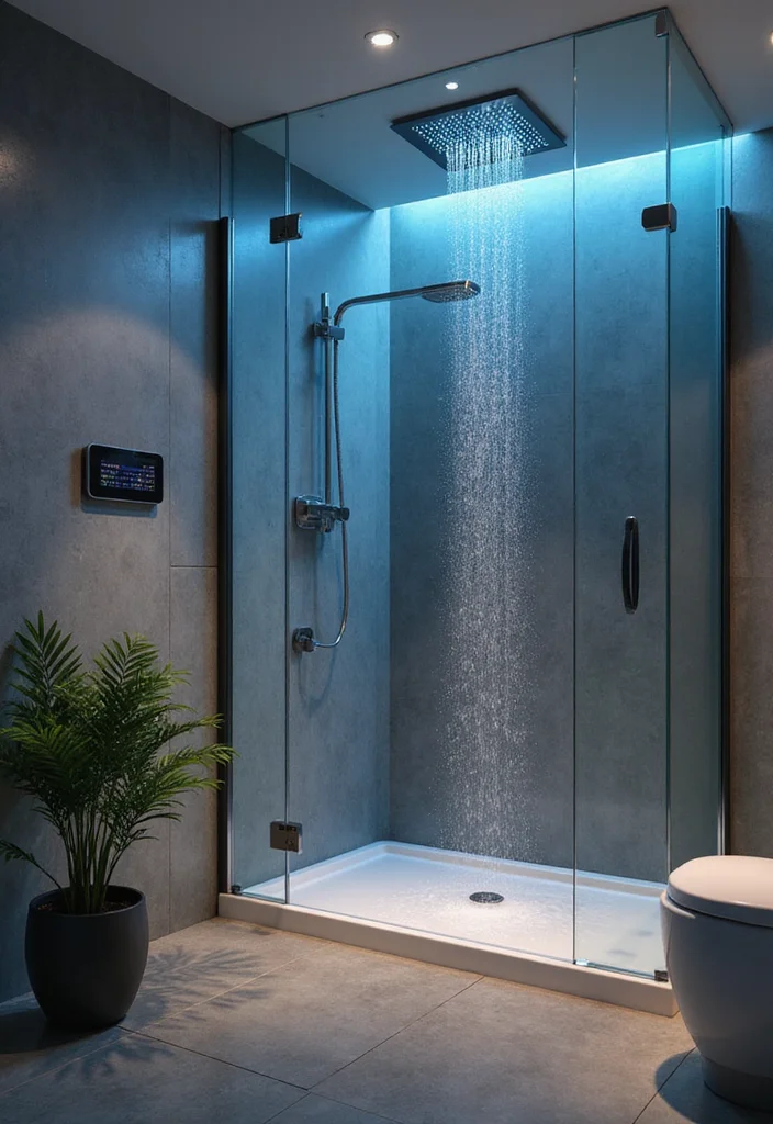 9 Dreamy Modern Bathroom Decor Ideas with Smart Wellness Features for Daily Spa Vibes - 1. Soothing Smart Showers 2