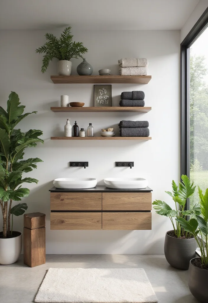 9 Dreamy Modern Bathroom Decor Ideas with Smart Wellness Features for Daily Spa Vibes - 4. Innovative Storage Solutions 2