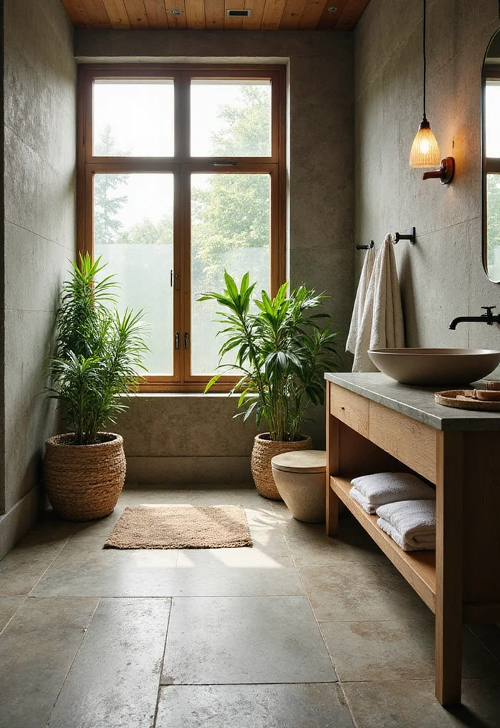 9 Dreamy Modern Bathroom Decor Ideas with Smart Wellness Features for Daily Spa Vibes - 5. Natural Materials and Textures 2