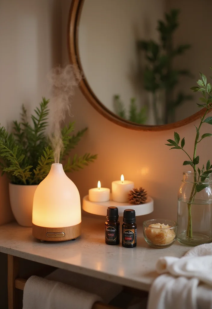 9 Dreamy Modern Bathroom Decor Ideas with Smart Wellness Features for Daily Spa Vibes - 7. Aromatherapy Elements 2