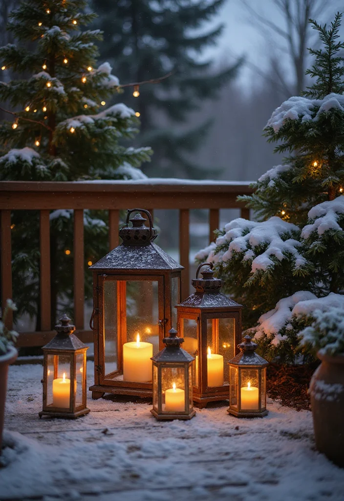Top 10 Cozy Winter Lighting Ideas That Instantly Warm Up Any Home - 4. Lanterns for Outdoor Spaces 1