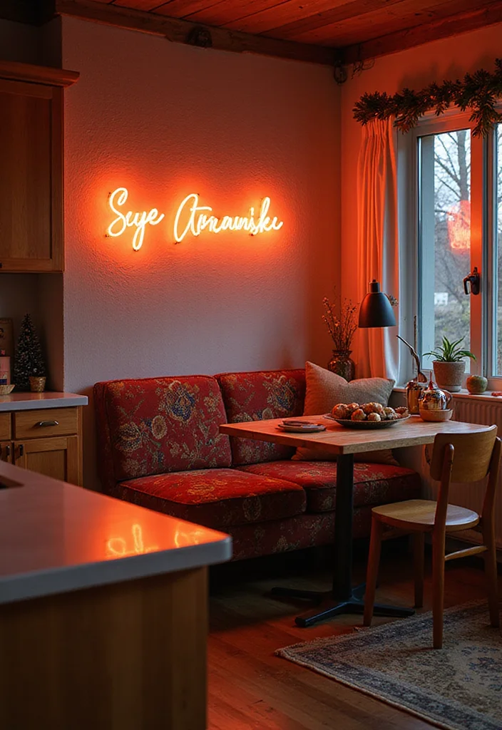 Top 10 Cozy Winter Lighting Ideas That Instantly Warm Up Any Home - 7. Neon Signs for Playful Spaces 1