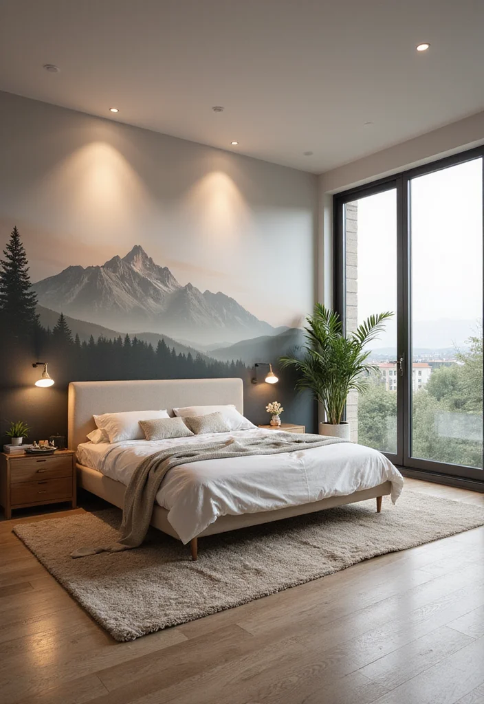 13 Wallpaper Box Bedroom Trends That Are Redefining Master Suites in 2026 - 12. Artistic Murals 1
