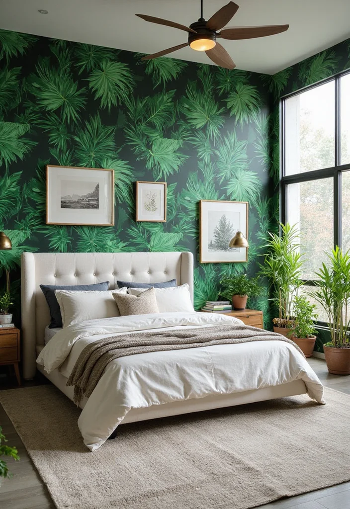 13 Wallpaper Box Bedroom Trends That Are Redefining Master Suites in 2026 - 3. Nature-Inspired Designs 1