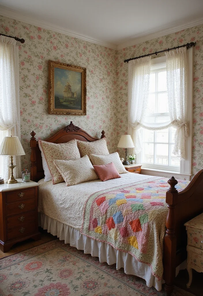 13 Wallpaper Box Bedroom Trends That Are Redefining Master Suites in 2026 - 4. Vintage and Retro Styles 1