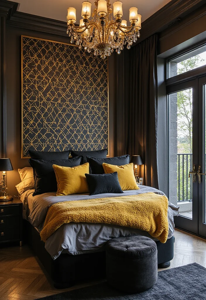13 Wallpaper Box Bedroom Trends That Are Redefining Master Suites in 2026 - 7. High-Contrast Colors 1