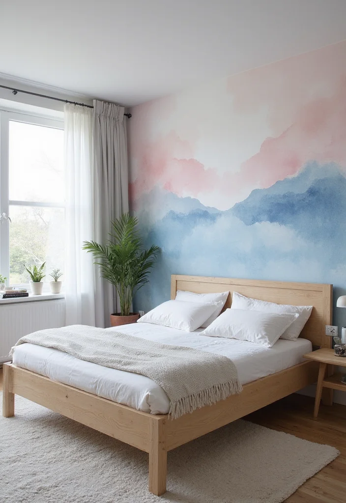 13 Wallpaper Box Bedroom Trends That Are Redefining Master Suites in 2026 - 8. Watercolor Effects 1