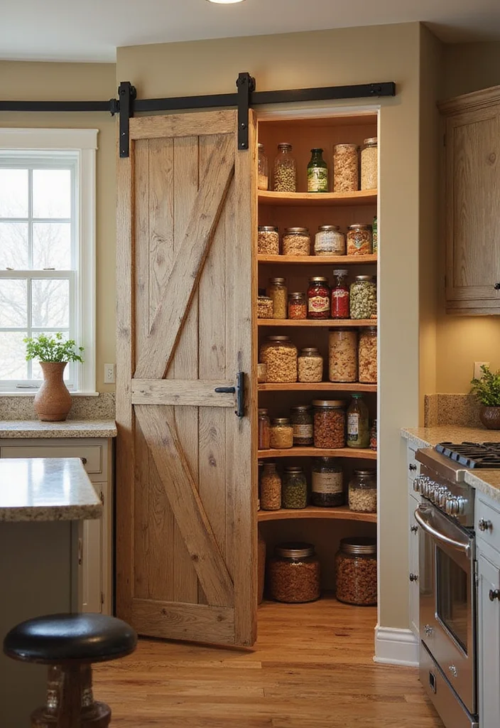 15 Modern Seamless Small Kitchen Storage Layout Ideas for 2026 Luxury Living - 11. Sliding Door Pantry 1