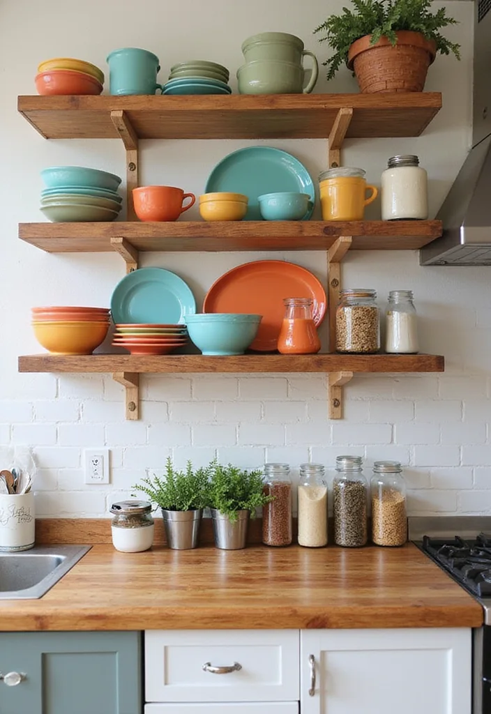 15 Cozy Modern Small Apartment Kitchen Ideas for 2026 That Feel Warm and Surprisingly Spacious - 9. Open Shelving 1