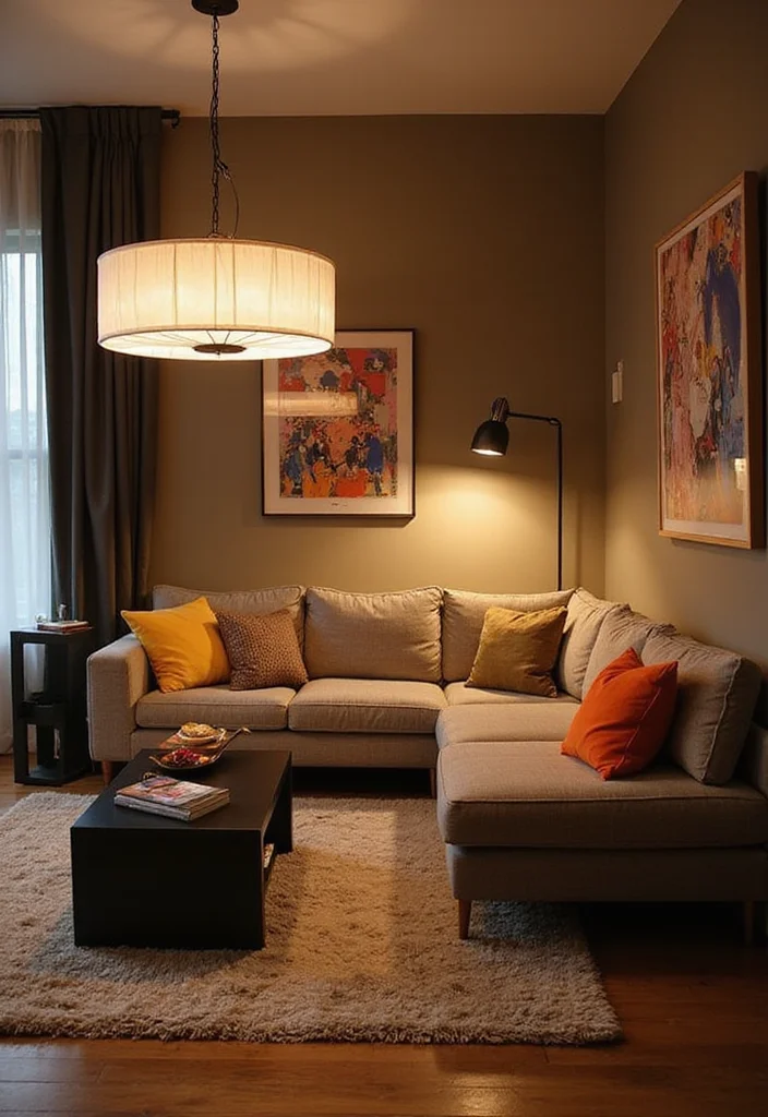 15 Cozy Modern Small Living Room Ideas for Apartment Dwellers That Look Incredibly Expensive - 3. Statement Lighting Fixtures 1