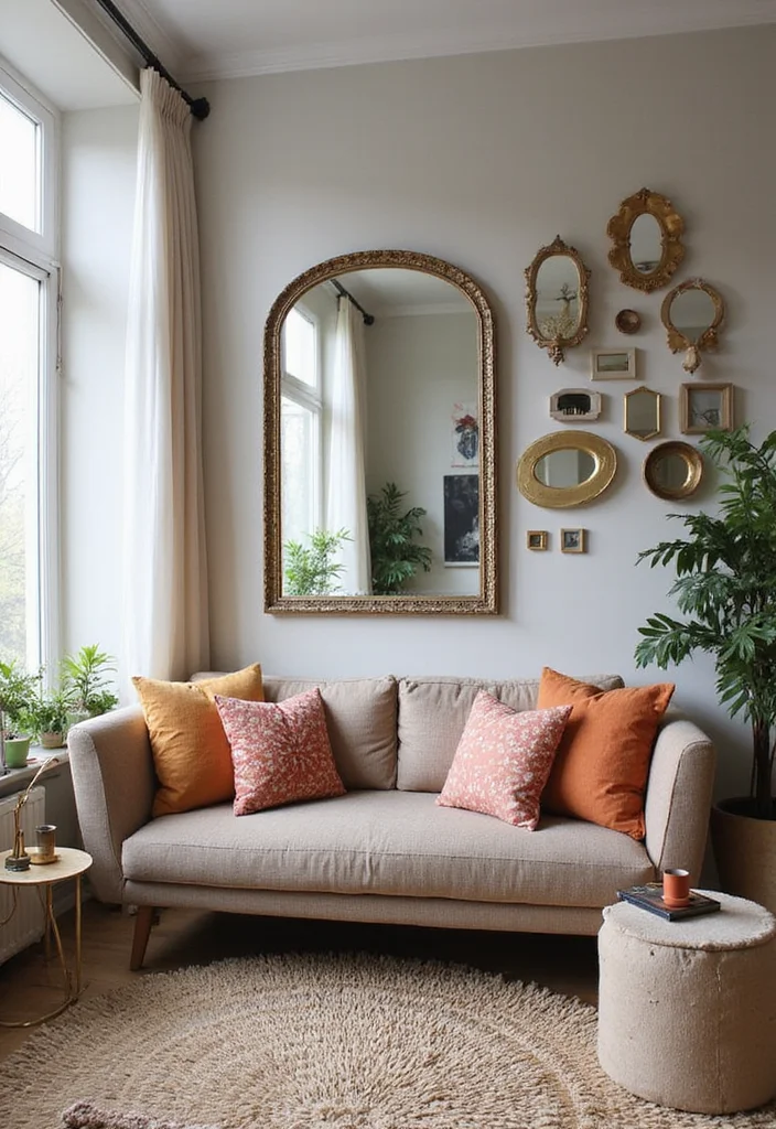 15 Cozy Modern Small Living Room Ideas for Apartment Dwellers That Look Incredibly Expensive - 4. Mirrors for Illusion of Space 1