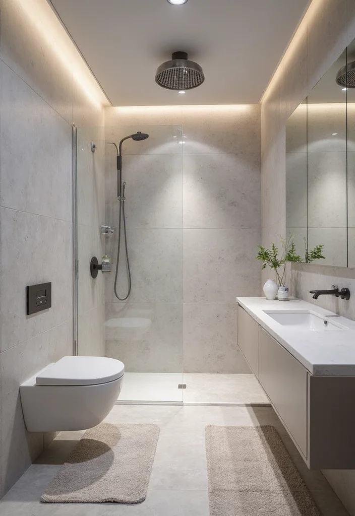 18 Warm Modern Small Bathroom Design Ideas for Apartments That Feel Like a Spa Retreat - 17. Smart Technology Integration 1