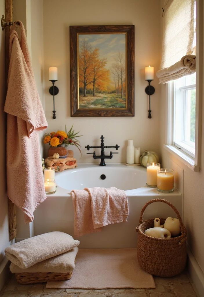 18 Warm Modern Small Bathroom Design Ideas for Apartments That Feel Like a Spa Retreat - 18. Seasonal Refreshes 1
