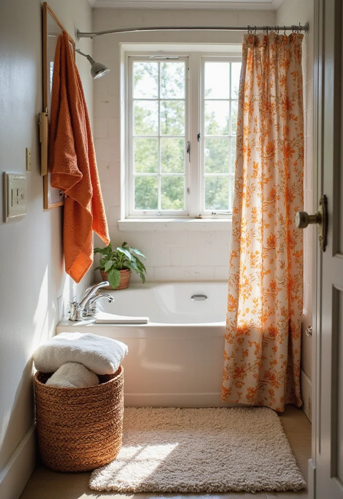 18 Warm Modern Small Bathroom Design Ideas for Apartments That Feel Like a Spa Retreat - 5. Layered Textiles 1