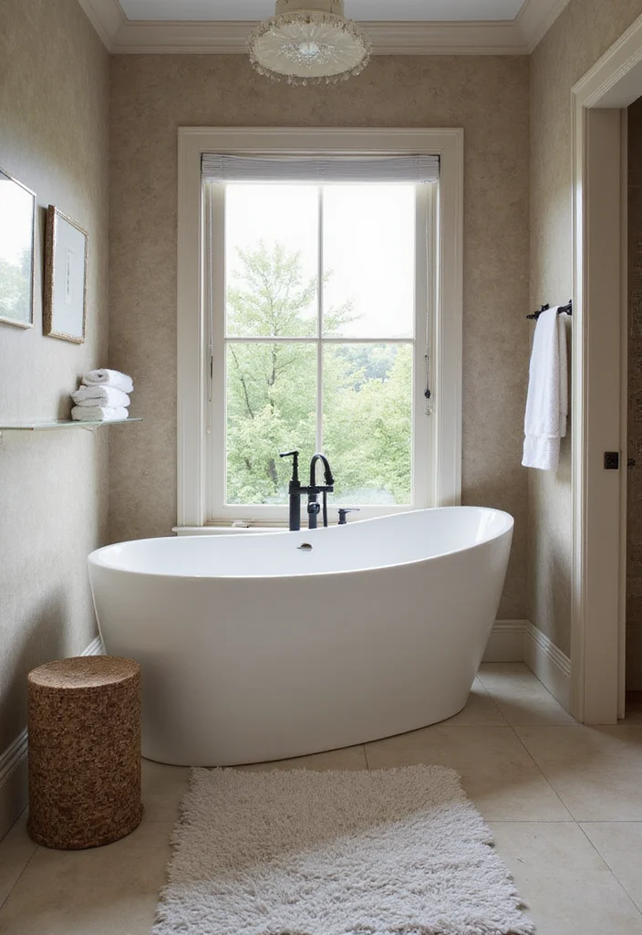 18 Warm Modern Small Bathroom Design Ideas for Apartments That Feel Like a Spa Retreat - 8. Freestanding Bathtubs 1