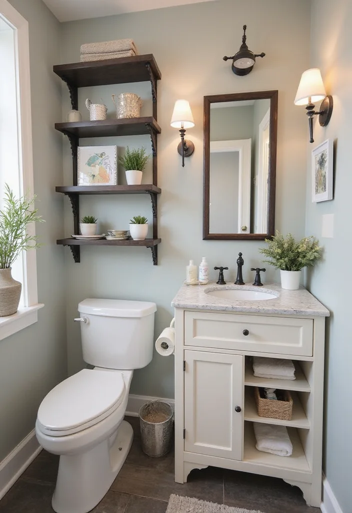 18 Warm Modern Small Bathroom Design Ideas for Apartments That Feel Like a Spa Retreat - 9. Smart Storage Solutions 1