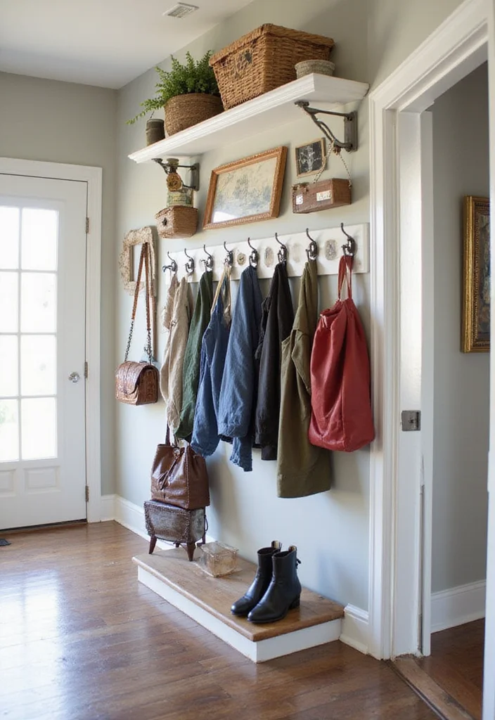 19 Warm Cozy Modern Entryway Ideas for Small Apartments That Make a Stunning First Impression - 12. Personalized Hooks and Racks 1