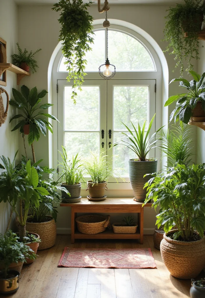 19 Warm Cozy Modern Entryway Ideas for Small Apartments That Make a Stunning First Impression - 4. Greenery and Natural Elements 1