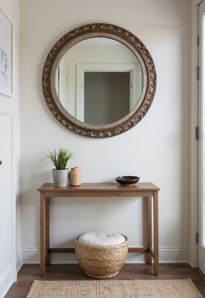 19 Warm Cozy Modern Entryway Ideas for Small Apartments That Make a Stunning First Impression - 6. Use of Mirrors 1